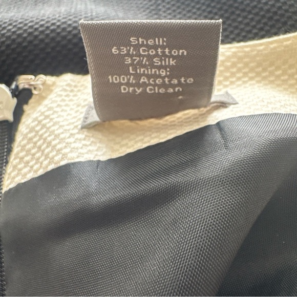 Ann Taylor Petites Silk Cotton Blend Black White Sleeveless Sheath Dress 2P - Picture 11 of 11